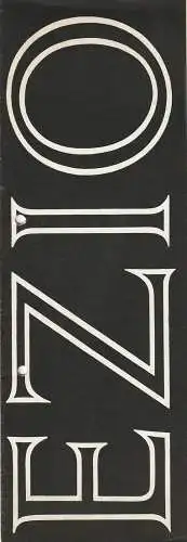 Landestheater Dessau, Herbert Keller, Karl Mennerich, Stephan Blüher, Britta Matthies: Programmheft Georg Friedrich Händel EZIO Premiere 11. Juni 1976 Spielzeit 1975 / 76 Heft 26. 