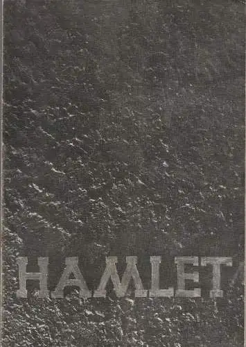 Stadttheater Zittau, Hubertus Methe: Programmheft William Shakespeare HAMLET Spielzeit 1958 / 59. 