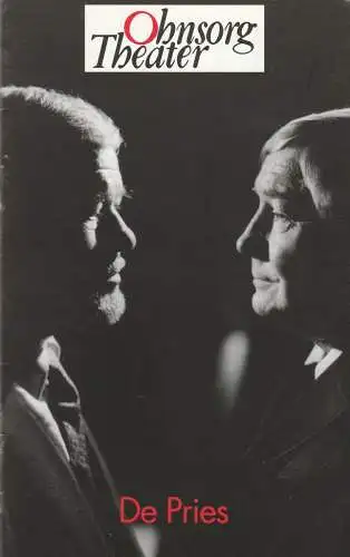 Ohnsorg-Theater, Christian Seeler, Frank Grupe: Programmheft Arthur Miller DE PRIES Premiere 5. Oktober 1997 Spielzeit 1997 / 98 Heft 2. 