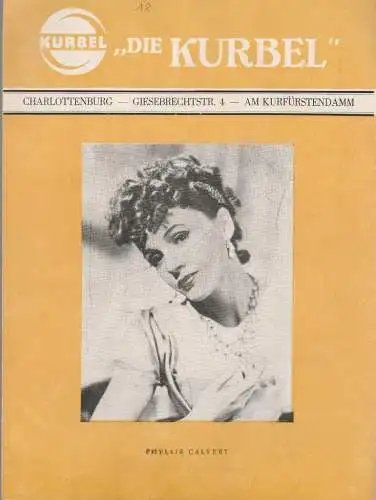 Die Kurbel Charlottenburg Giesebrechtstr. 4 Am Kurfürstendamm: Programmheft PAGANINI The Magic Bow. 