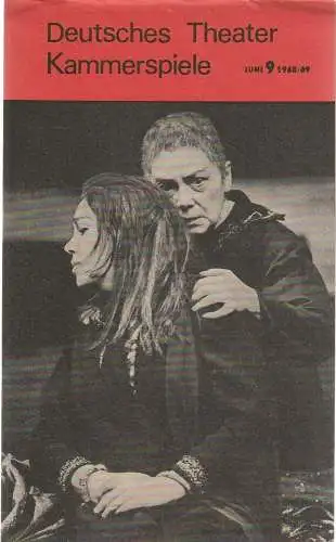 Deutsches Theater Staatstheater der DDR Kammerspiele: Deutsches Theater Kammerspiele Juni 9 1968 / 69. 