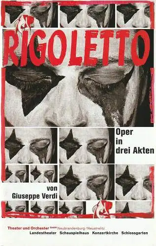 Theater und Orchester Neubrandenburg / Neustrelitz, Wilhelm Denne, Chantal Obermair: Programmheft Giuseppe Verdi RIGOLETTO Landestheater Neustrelitz 2012. 