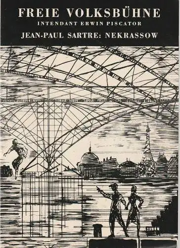 Freie Volksbühne, Erwin Piscator: Programmheft Jean-Paul Sartre NEKRASSOW Freie Volksbühne 1965. 