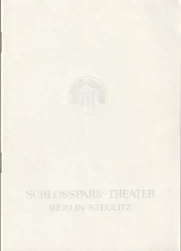 Schlosspark Theater Berlin-Steglitz, Boleslaw Barlog, Albert Beßler: Programmheft Georg Büchner WOYZECK Spielzeit 1963 / 64 Heft 121. 
