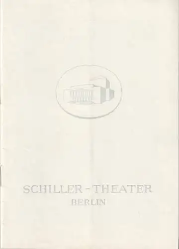 Schiller-Theater, Boleslaw Barlog, Albert Beßler: Programmheft Wladimir Majakowski DIE WANZE Spielzeit 1964 / 65 Heft 157. 