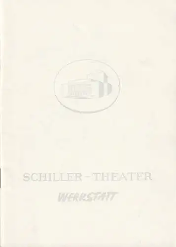 Schiller-Theater WERKSTATT, Boleslaw Barlog, Albert Beßler: Programmheft Murray Schisgal DER TIGER / DIE TIPPSER Spielzeit 1963 / 64 Heft 147. 