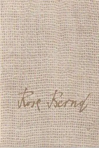 Städtische Theater Karl-Marx-Stadt, Hans Dieter Mäde, Ute Unger, Manfred König: Programmheft Gerhart Hauptmann ROSE BERND Premiere 19. November 1963 Spielzeit 1963 / 64. 