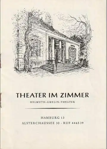 Theater im Zimmer, Hellmuth-Gmelin-TheaterEberhard Härtig: Programmheft Rene de Obaldia DER SATYR AUS DER VORSTADT Theater im Zimmer 1966. 