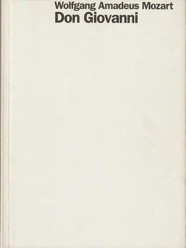 Staatsoper Stuttgart, Klaus Zehelein, Nicola Gess, Yvonne Gebauer: Programmheft Wolfgang Amadeus Mozart DON GIOVANNI Premiere 26. Mai 2002 Spielzeit 2001 / 2002 Heft 68. 