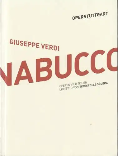 Oper Stuttgart, Jossi Wieler, Sergio Morabito, Patrick Hahn: Programmheft Giuseppe Verdi NABUCCO Premiere 24. Februar 2013 Spielzeit 2012 / 13. 