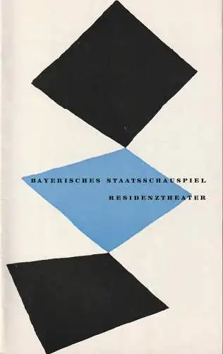 Bayerisches Staatsschauspiel, Helmut Henrichs, Eckart Stein: Programmheft Jean Giraudoux Der Trojanische Krieg findet nicht statt. Premiere 27. Juni 1960 Residenztheater Spielzeit 1959 / 60 Heft 9. 