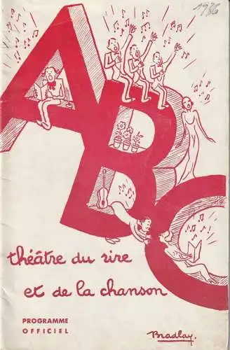 Theatre du rine et de la chanson, Mitty Goldin: Programmheft LA REVUE DE L' A. B. C. Theatre du rine et de la chanson 1936. 