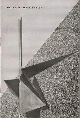Deutsche Oper Berlin, Gustav Rudolf Sellner: Programmheft Giuseppe Verdi EIN MASKENBALL Deutsche Oper Berlin 1962. 