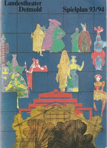 Landestheater Detmold, Ulf Reiher, Norbert Ebel, Holger Schröder, Susanne Springer, Elisabeth Wirtz: Programmheft SPIELPLAN 93 / 94 Spielzeitheft. 