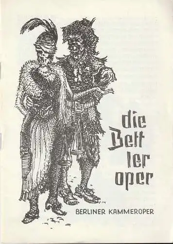 Berliner Kammeroper, Wolfgang Poch, Gertrud Prudent: Programmheft Urauff. Gay Pepusch Samter DIE BETTLEROPER Berliner Kammeroper 1968. 