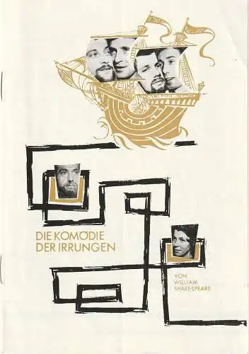 Theater der Stadt Cottbus, Hans-Hermann Liebrecht, Walter Böhm: Programmheft William Shakespeare DIE KOMÖDIE DER IRRUNGEN Premiere 26. September 1970 Spielzeit 1970 / 71 Nr. 2. 