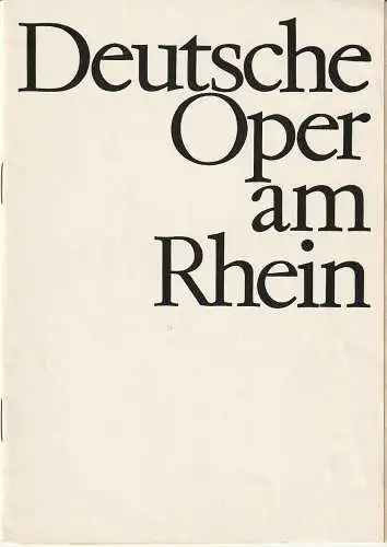 Deutsche Oper am Rhein, Theatergemeinschaft Düsseldorf-Duisburg, Grischa Barfuss, Rolf Trouwborst, Manfred vom Stein: Programmheft Benjamin Britten ALBERT HERRING Spielzeit 1967 / 68. 