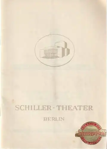 Schiller-Theater Berlin, Albert Beßler: Programmheft William Shakespeare JULIUS CÄSAR Schiller-Theater Berlin 1953. 