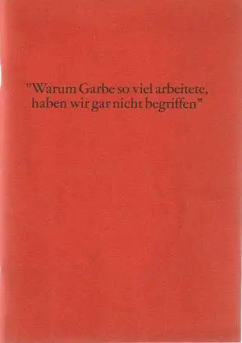 Schaubühne am Halleschen Ufer, Johann Zischler: Programmheft Heiner Müller DER LOHNDRÜCKER Schaubühne Berlin 1974. 