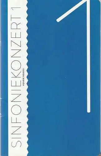 Komische Oper Berlin, Barrie Kosky, Ulrich Lenz: Programmheft SINFONIEKONZERT 1 HENRIK NANASI 18. Oktober 2013 Spielzeit 2013 / 2014. 