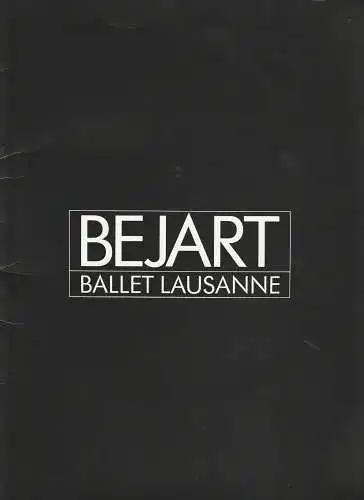 Entrees Spectacles Productions Paris: Programmheft BEJART BALLET LAUSANNE AUTOMNE 1991. 