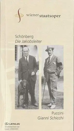 Wiener Staatsoper, Ioan Holender, Christoph Wagner-Trenkwitz, Margarete Arnold, Frank Piontek, Almut Seifert: Programmheft DIE JAKOBSLEITER / GIANNI SCHICCHI Premiere 2. Oktober 2000 Saison 2000 / 2001. 