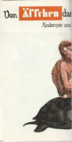 Meininger Theater Wilhelm Thielmann, Elisabeth Panknin, Dietrich Ziebart: Programmheft Siegfried Tiefensee VOM ÄFFCHEN DAS EINE BRILLE TRUG  Premiere 21. Februar 1975 Spielzeit 1974 / 75 Heft 10. 