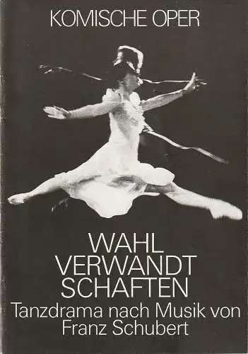 Komische Oper Berlin - Tanztheater, Bernd Köllinger, Hartmut Henning, Bernd Sefzik ( Fotos ): Programmheft Franz Schubert TANZDRAMA 24. Oktober 1986 Komische Oper Berlin. 