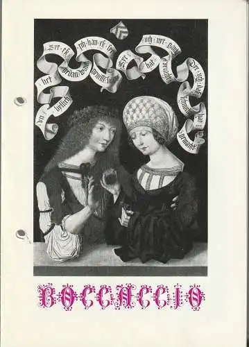 Elbe-Saale-Bühnen Wittenberg / Bernburg, Helmut Bläss, Martina Gottlieb: Programmheft Franz von Suppe BOCCACCIO Premiere 17. Dezember 1988 Spielzeit 1988 / 89. 