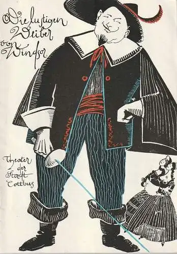 Theater der Stadt Cottbus, Herbert Keller, Hans-Hermann Liebrecht, Gubert Globisch: Programmheft Otto  Nicolai DIE LUSTIGEN WEIBER VON WINDSOR  Theater Cottbus 1964. 