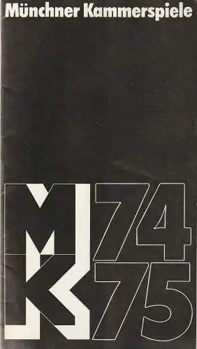 Münchner Kammerspiele, Hans-Reinhard Müller, Mchael Hatry, W. Zimmermann, Hildegard Steinmetz (Szenenfotos): Programmheft Plenzdorf DIE NEUEN LEIDEN DES JUNGEN W. Münchner Kammerspiele 1974. 