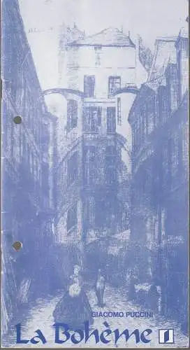 Nationaltheater Mannheim, Michael Hampe, Dietrich Börngen, Alexander de Montleart, Helmut Lux: Programmheft Giacomo Puccini LA BOHEME Nationaltheater Mannheim 1975. 