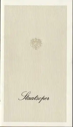 Österreichischer Bundestheaterverband, Direktion der Staatsoper, Lothar Knessl, Jacques Stauber: Programmheft BALLETTABEND DIE VIER TEMPERAMENTE Staatsoper Wien 1974. 