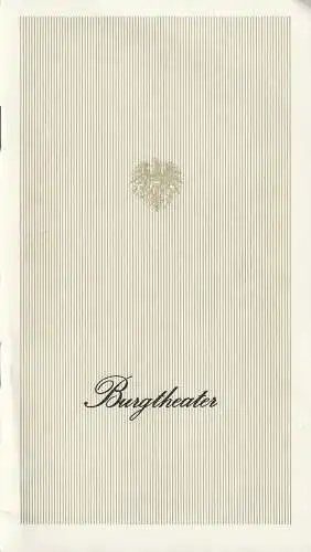 Österreichischer Bundestheaterverband, Direktion des Burgtheaters, Lothar Knessl, Jacques Stauber: Programmheft Moliere DER GEIZIGE Burgtheater Wien 1976. 