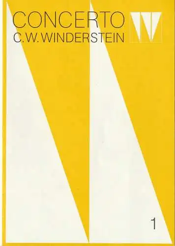 Concerto Winderstein, Dietmar Holland: Programmheft CONCERTO C. W. WINDERSTEIN TSCHECHISCHE PHILHARMONIE 2. Oktober 1983 Kongress-Saal Deutsches Museum Heft 1. 