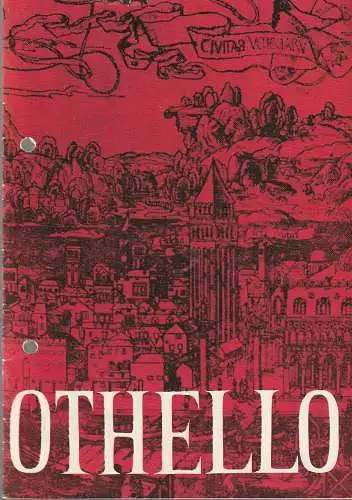 Theater der Stadt Cottbus, Herbert Keller, Norbert Leverenz, Gerhard Piens: Programmheft William Shakespeare OTHELLO Theater der Stadt Cottbus 1968. 