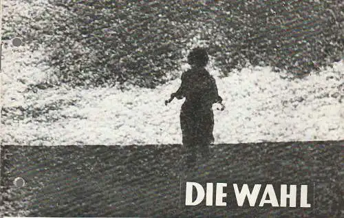 Deutsch-sorbisches Volkstheater Bautzen, Alfred Lübke, Klaus-Albrecht Hahn: Programmheft Alexej Arbusow DIE WAHL Deutsch-sorb. Volkstheater Bautzen 1972. 