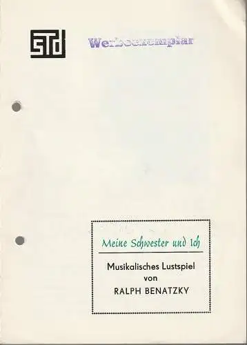 Stadttheater Döbeln, Wolfram Jacobi, Thea Bürger: Programmheft Ralph Benatzky MEINE SCHWESTER UND ICH Spielzeit 1983 / 84 Heft Nr. 7. 