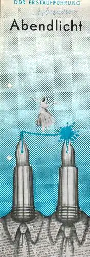 Städtische Theater Quedlinburg, Werner Peter: Programmheft Alexej Arbusow ABENDLICHT Theater Quedlinburg 1977. 