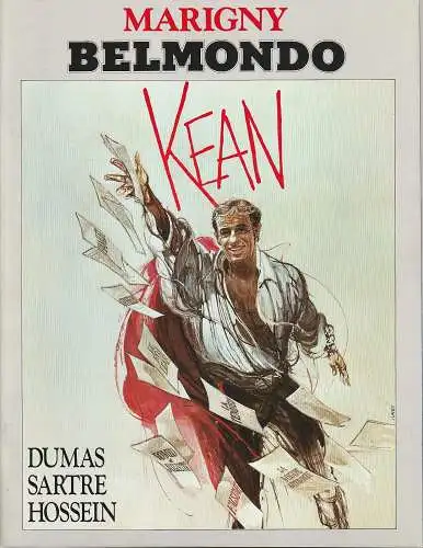 Theatre Marigny-Alap-Spectacles Lumbroso-hachette 1er et Cie: Dumas Sartre Hossein Jean-Paul Belomondo dans KEAN mars 1987 Programme. 