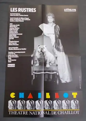 Theatre National de Chaillot: Theaterplakat Carlo Goldoni LES RUSTRES Theatre National de Chaillot 1992. 