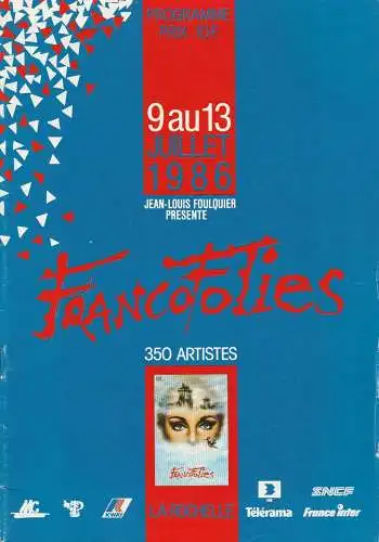 Jean-Louis Foulquier: FRANCOFOLIES 9 au 13 Juilet 1986. 