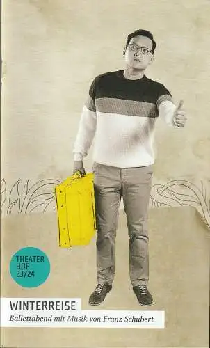 Theater Hof, Reinhardt Friese, Thomas Schindler, H. Dietz ( Probenfotos ): Programmheft Urauff. Barbara Buser WINTERREISE Ballettabend Theater Hof 2024. 