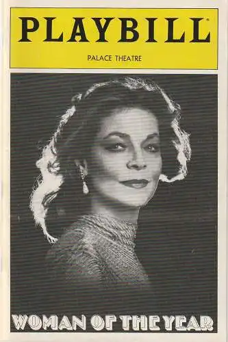 Playbill, PALACE THEATRE: Programmheft Lauren Bacall in WOMAN OF THE YEAR May 1982. 