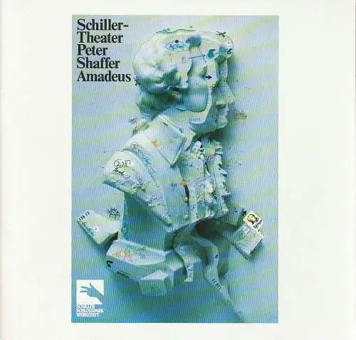 Staatliche Schauspielbühnen Berlins, Boy Gobert, Ruediger von Schmeidel, Dagmar Schöning, Holger Matthies, Anneliese Heuer: Programmheft Peter Shaffer AMADEUS Premiere 11. Juli 1981 Schiller-Theater Berlin. 