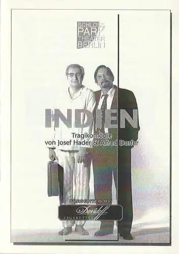 Schloßpark-Theater Berlin, Heribert Sasse, Michael Schindlbeck: Programmheft Josef Hader & Alfred Dorfer INDIEN Premiere 14. Februar 1997. 