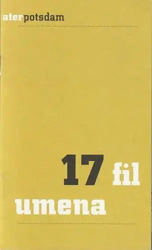 Hans Otto Theater Potsdam, Uwe Eric Laufenberg, Anne-Sylvie König, Thomas Aurin ( Fotos ), formdusche: Programmheft Edurardo De Filippo FILUMENA Hans Otto Theater Potsdam 2008. 