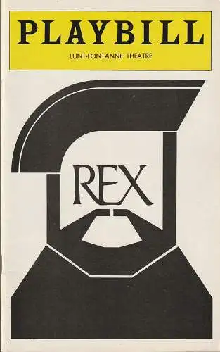 Playbill, Lunt - Fontanne Theatre: Programmheft Richard Rogers REX May 1976. 