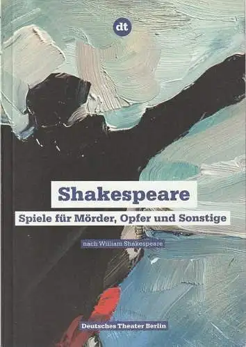 Deutsches Theater Berlin, Ulrich Khuon, Claus Caesar, Milena Fischer, Sabine Meyer, Arno Declair (Probenfotos): Programmheft SKAKESPEARE SPIELE FÜR MÖRDER, OPFER Deutsches Theater Berlin 2012. 