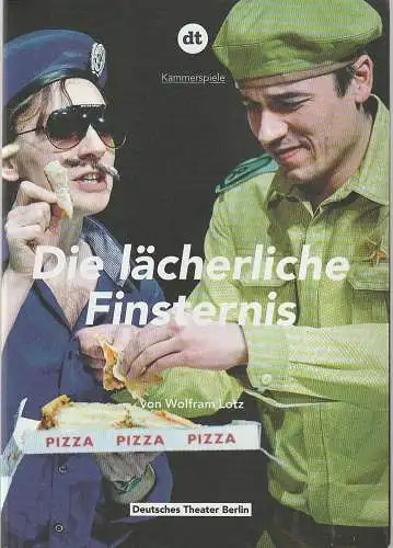 Deutsches Theater Berlin, Ulrich Khuon, Ulrich Beck, Julia Kuon, Sabine Meyer, Arno Declair (Probenfotos): Programmheft Wolfram Lotz DIE LÄCHERLICHE FINSTERNIS Deutsches Theater  2014. 